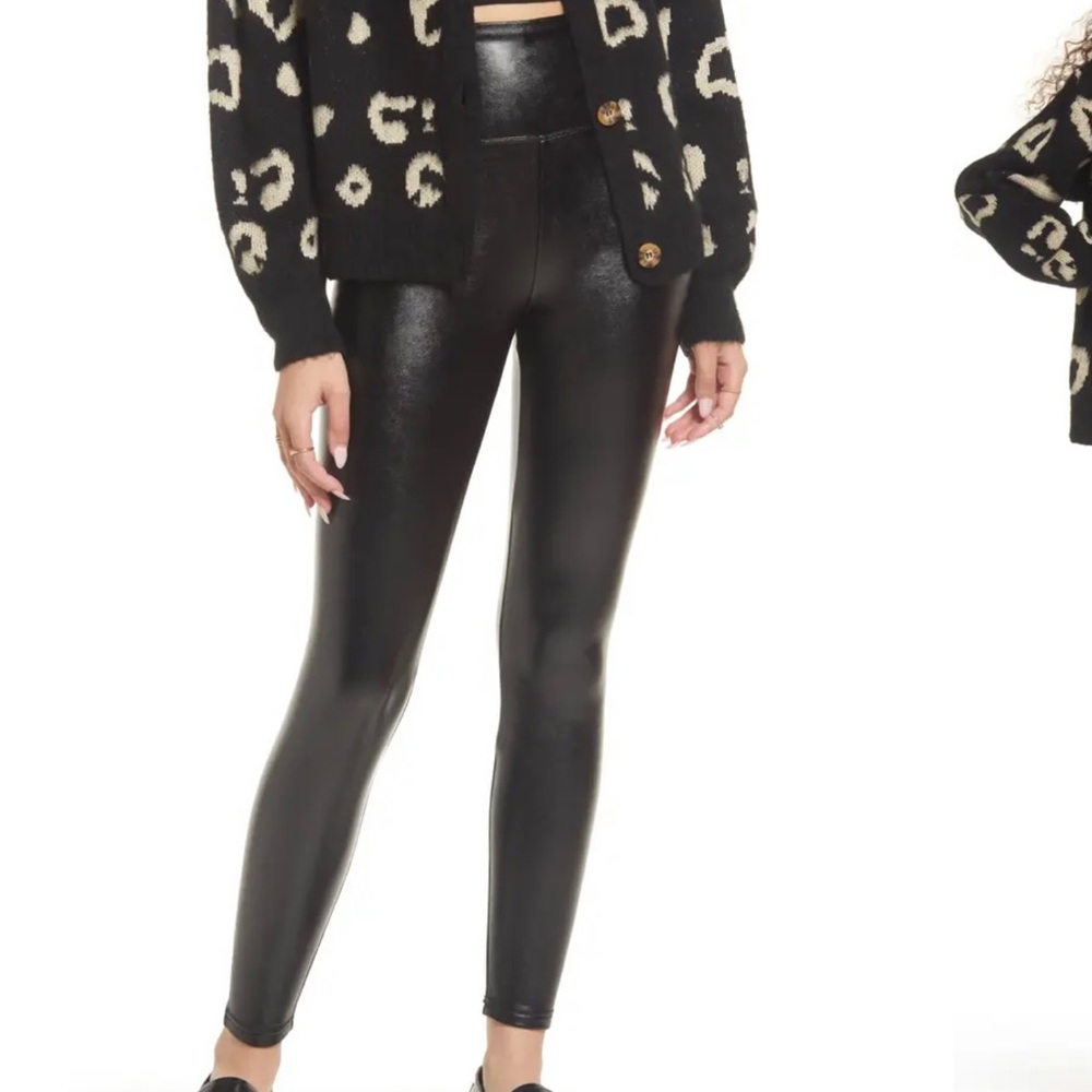 Faux leather leggings
